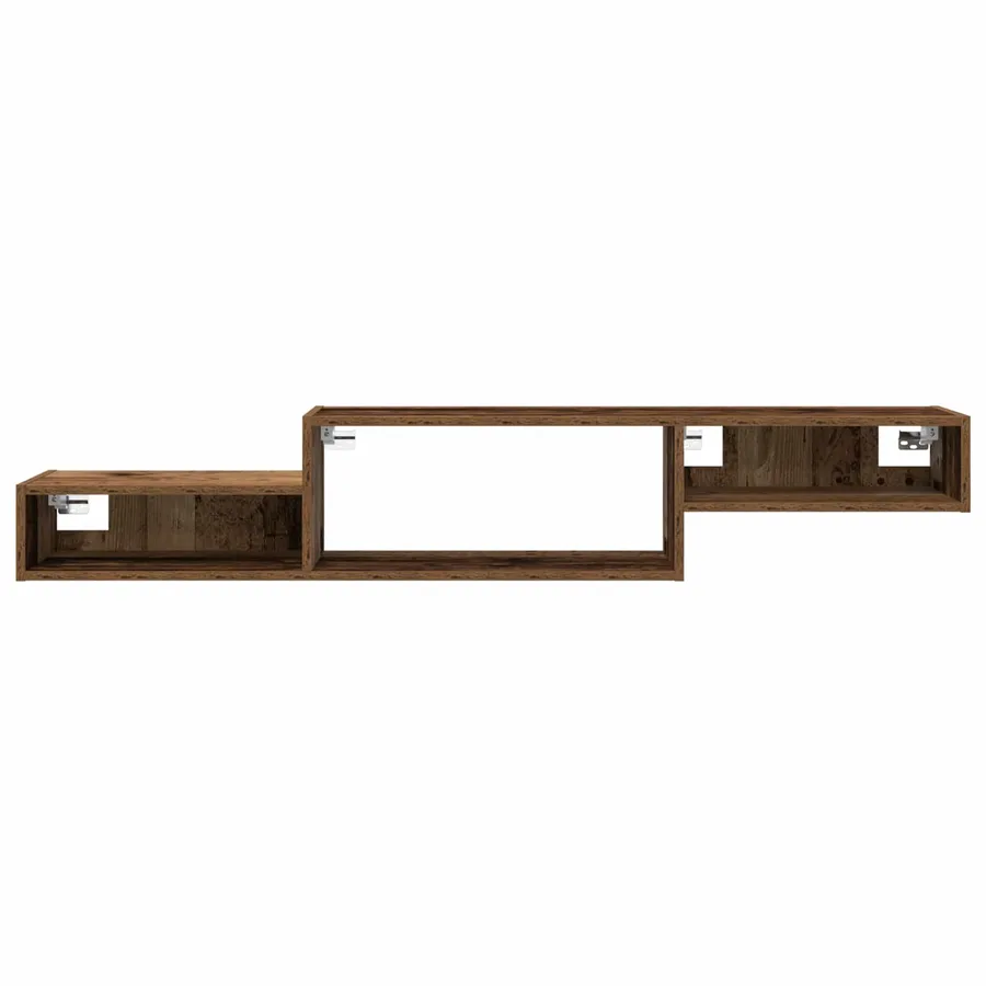 Meuble TV mural Montage mural Bois ancien 150 x 28 x 26 cm - 5