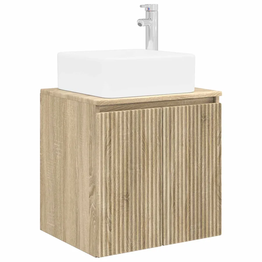 Vanité de lavabo mural Chêne Sonoma 53 x 35 x 63 cm - 2