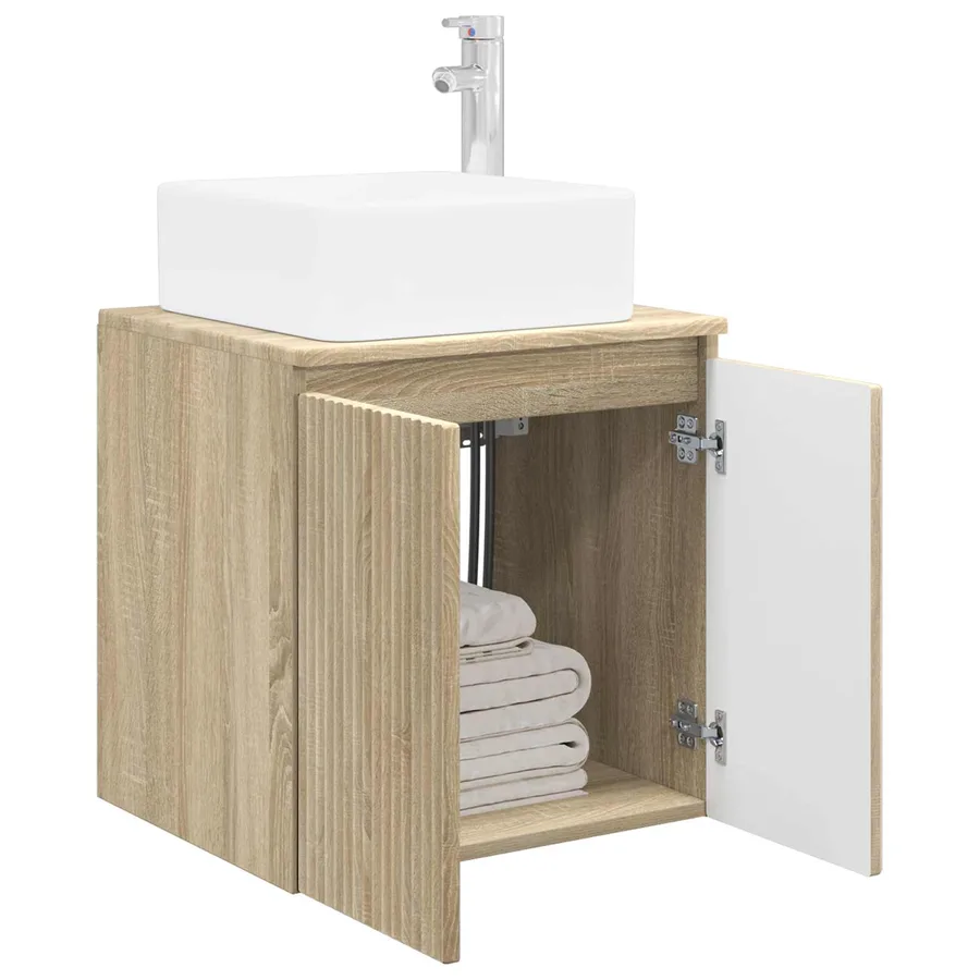 Vanité de lavabo mural Chêne Sonoma 53 x 35 x 63 cm - 3