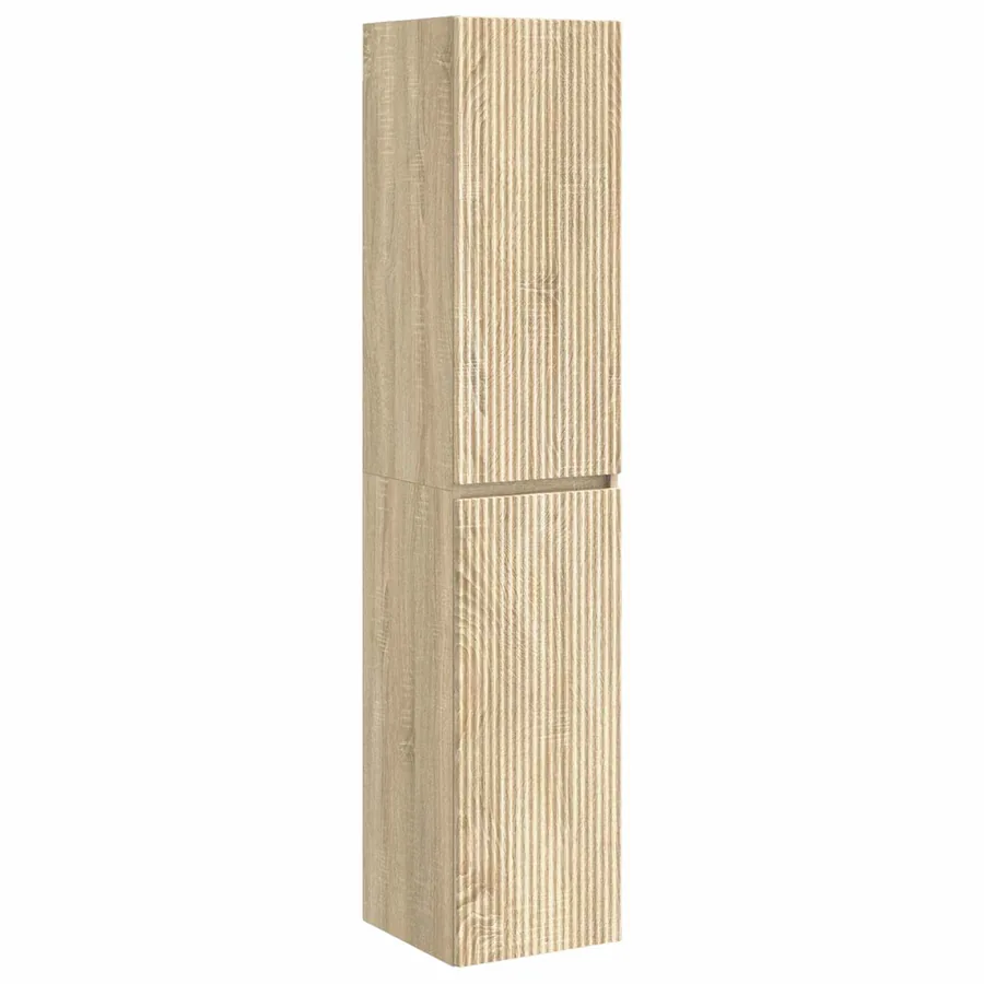 Cabinet de Salle de Bain Mural Chêne Sonoma 33 x 34,5 x 160 cm - 2