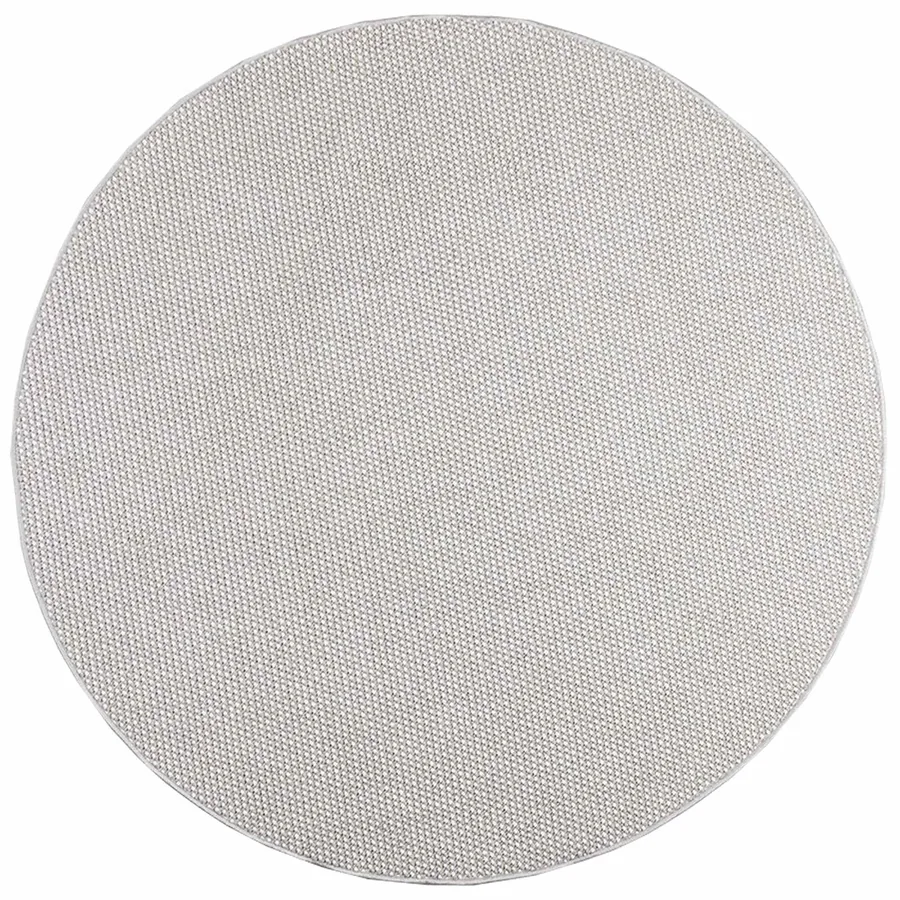 Tapis de surface Rond LUGO Crème et gris Ø 160 CM Polyester - 2