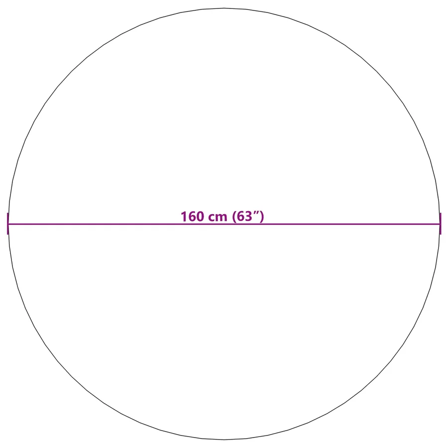 Tapis de surface Rond LUGO Crème et gris Ø 160 CM Polyester - 8