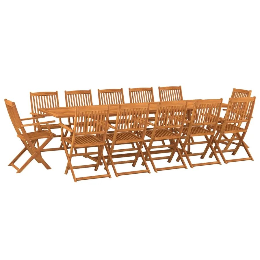 Ensemble à manger de jardin 13 pcs 280x90x75 cm bois d'acacia - 2