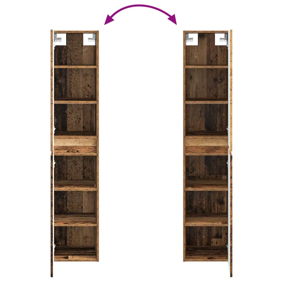 Ensemble de mobilier de salle de bain 6 pcs Bois ancien - 14