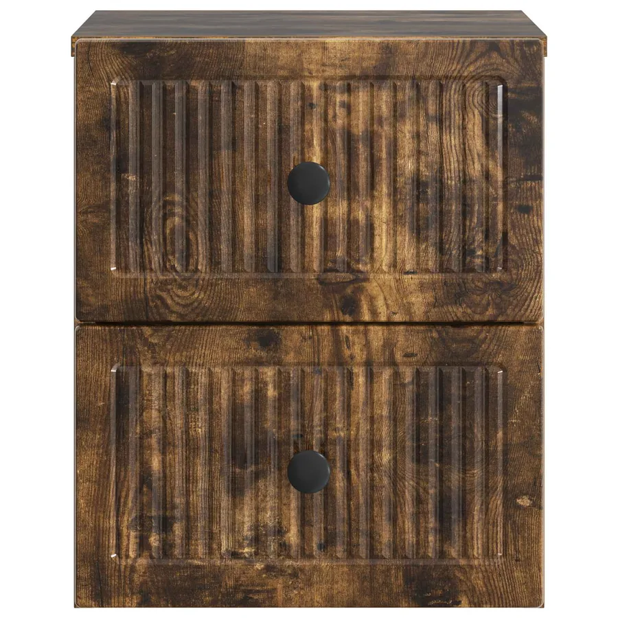 Cabinet de chevet mural Chêne fumé 33 x 34,5 x 40 cm - 5