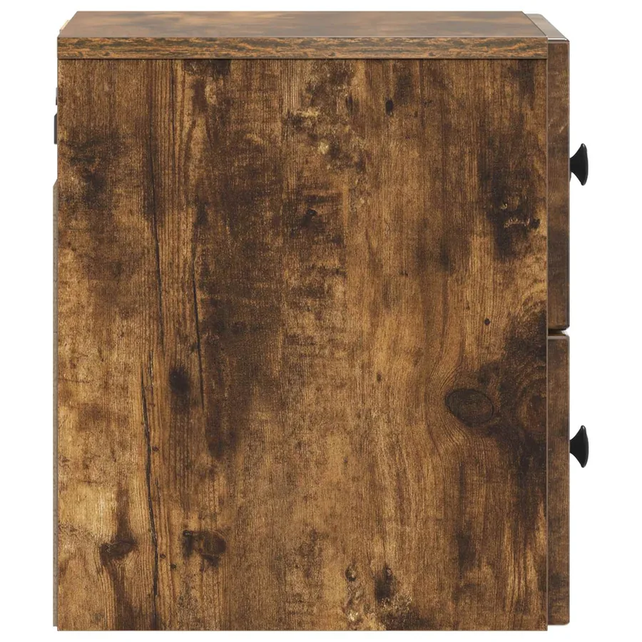 Cabinet de chevet mural Chêne fumé 33 x 34,5 x 40 cm - 6