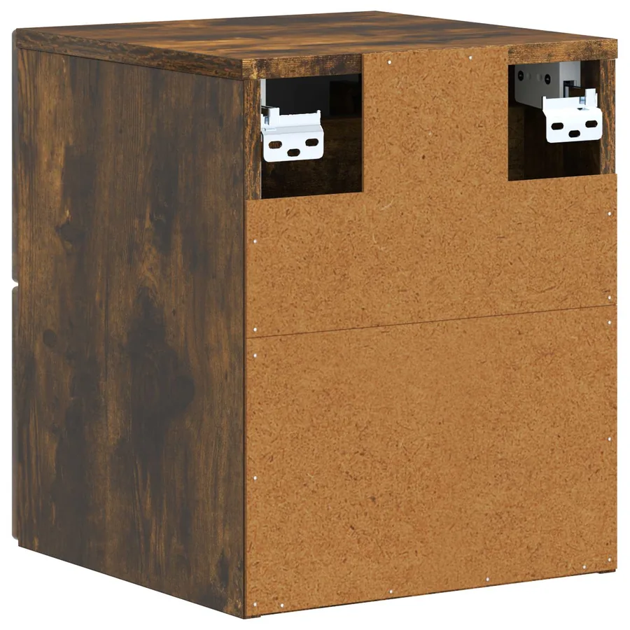 Cabinet de chevet mural Chêne fumé 33 x 34,5 x 40 cm - 7