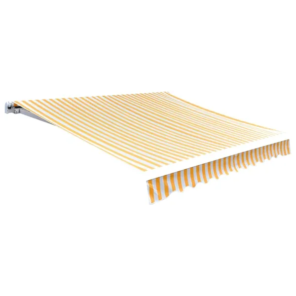 Tissu de remplacement pour auvent orange et blanc 4,5x3 m polyester