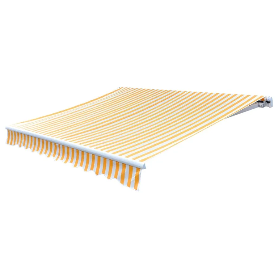 Tissu de remplacement pour auvent orange et blanc 4,5x3 m polyester - 2