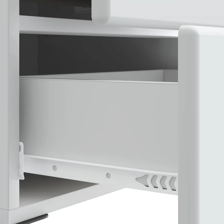 Cabinet de chevet avec tiroir 2 pcs Blanc 43 x 34,5 x 47,5 cm - 11