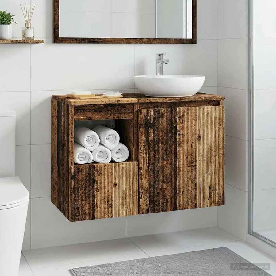 Armoire de salle de bain Bois ancien 30 x 41 x 50 cm