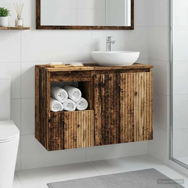 Armoire de salle de bain Bois ancien 30 x 41 x 50 cm