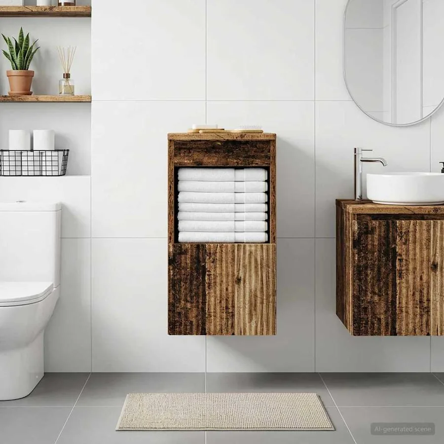 Armoire de salle de bain Bois ancien 30 x 41 x 50 cm - 4