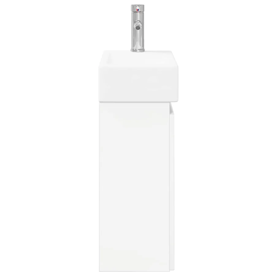 Meuble de salle de bain avec robinet Blanc brillant - 6