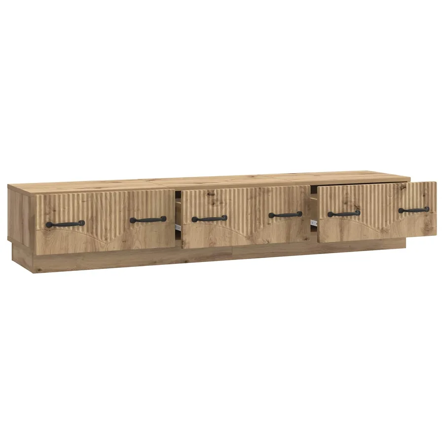 Meuble TV 147 x 34,5 x 27 cm Chêne artisanal Bois d'ingénierie - 5