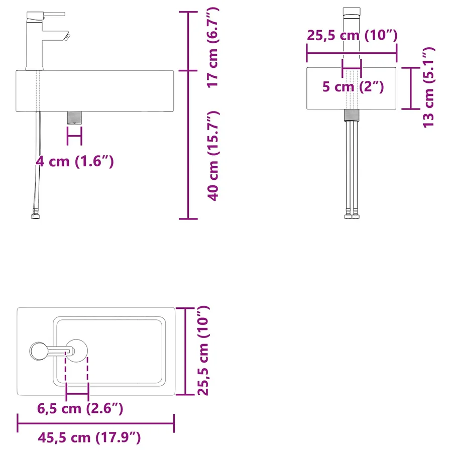 Meuble de salle de bain avec robinet Chêne Sonoma - 11