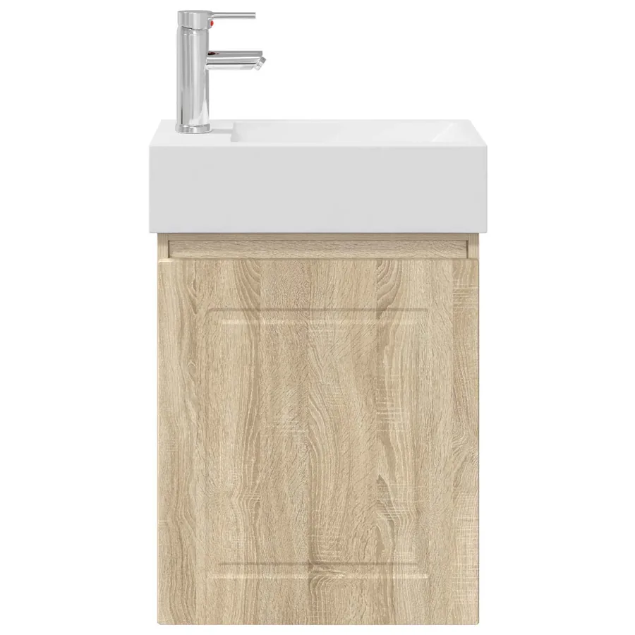 Meuble de salle de bain avec robinet Chêne Sonoma - 5