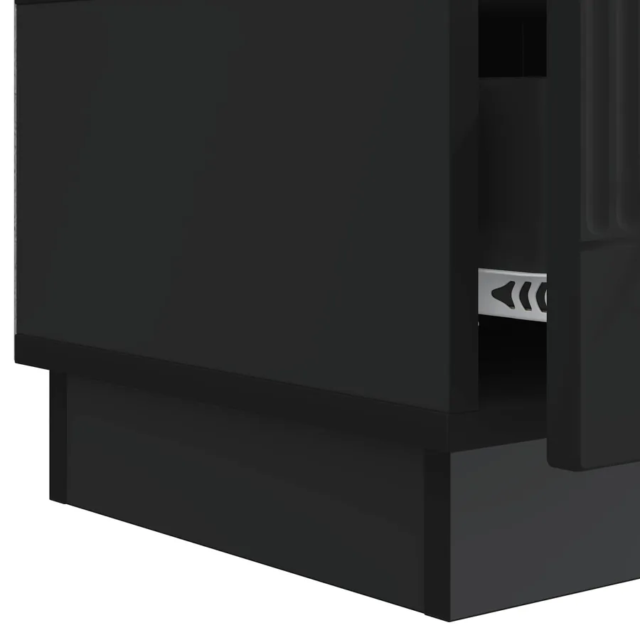 Meuble TV avec tiroir Noir 147 x 34,5 x 27 cm Bois d'ingénierie - 9