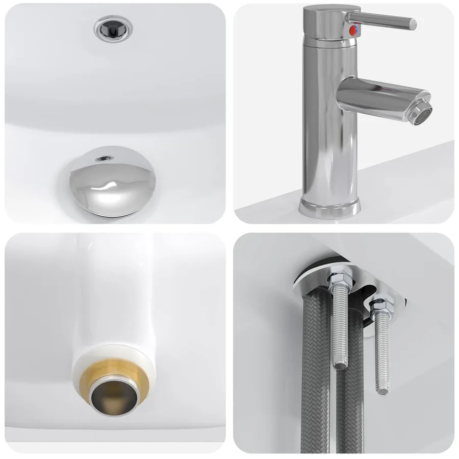 Ensemble de mobilier de salle de bain Chêne Sonoma - 9