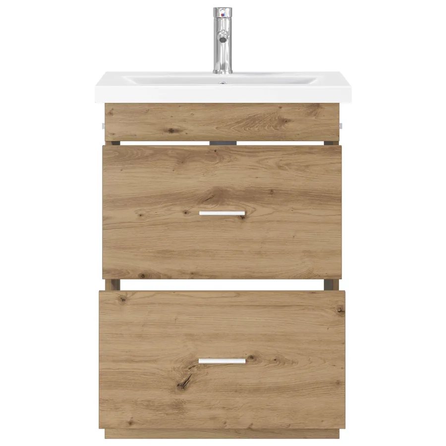 Ensemble de mobilier de salle de bain Chêne artisanal - 3
