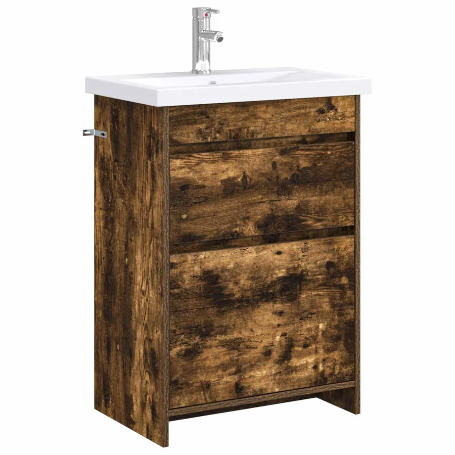 Ensemble de mobilier de salle de bain Chêne fumé - 2