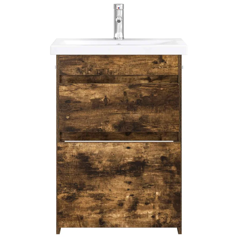 Ensemble de mobilier de salle de bain Chêne fumé - 3