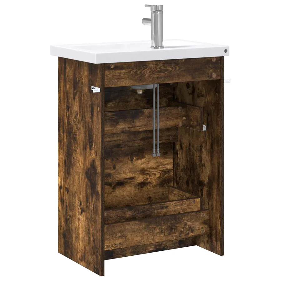 Ensemble de mobilier de salle de bain Chêne fumé - 7