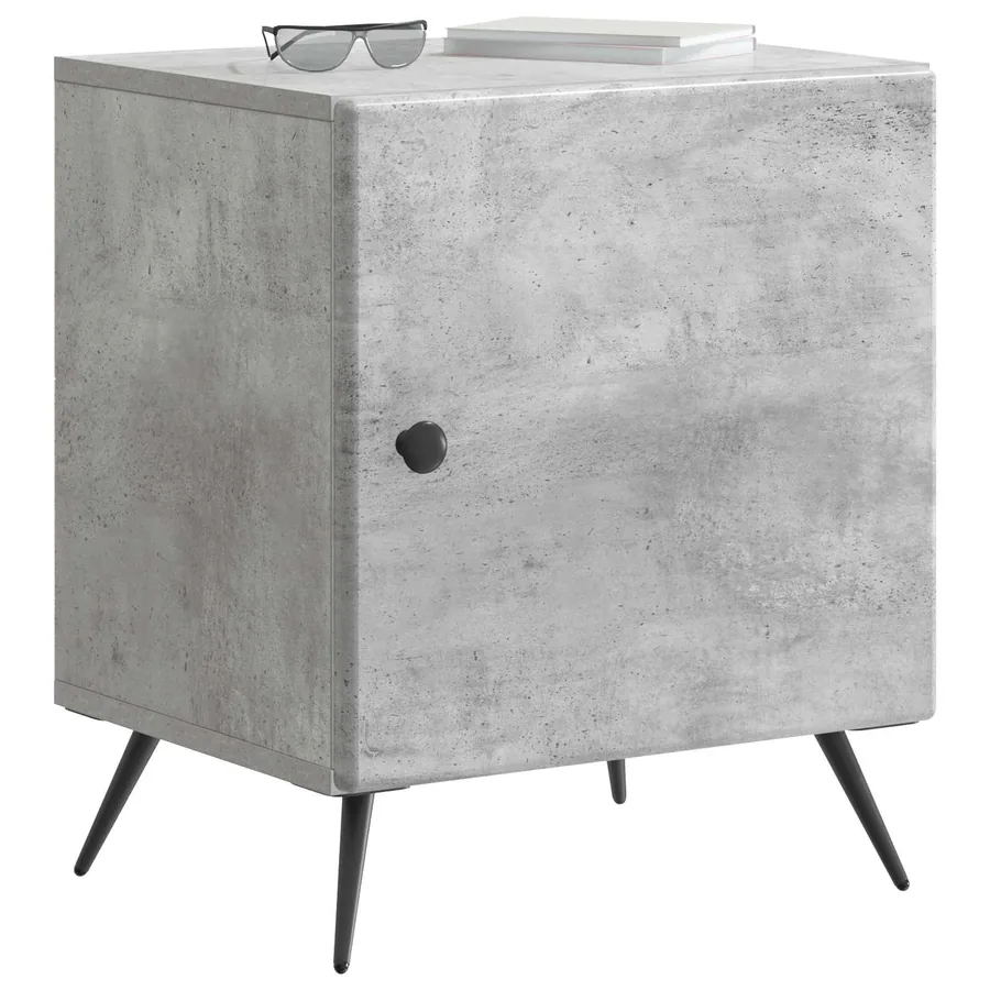 Cabinet de chevet 2 pcs Gris béton 43 x 34,5 x 50 cm - 3
