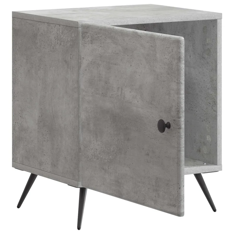 Cabinet de chevet 2 pcs Gris béton 43 x 34,5 x 50 cm - 6