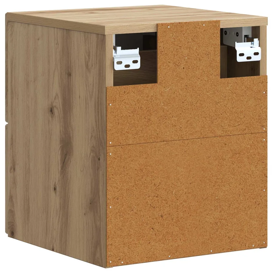 Cabinet de chevet mural Chêne artisanal 33 x 34,5 x 40 cm - 7