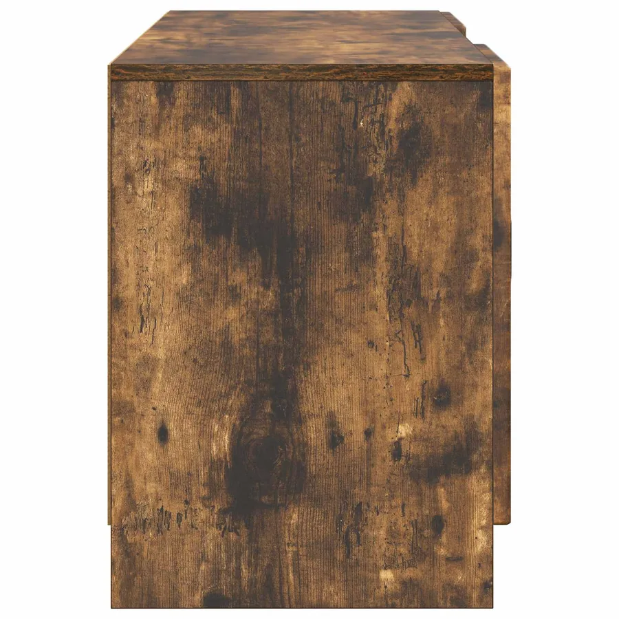 Meuble TV Chêne fumé 102 x 34,5 x 47 cm Bois d'ingénierie - 7