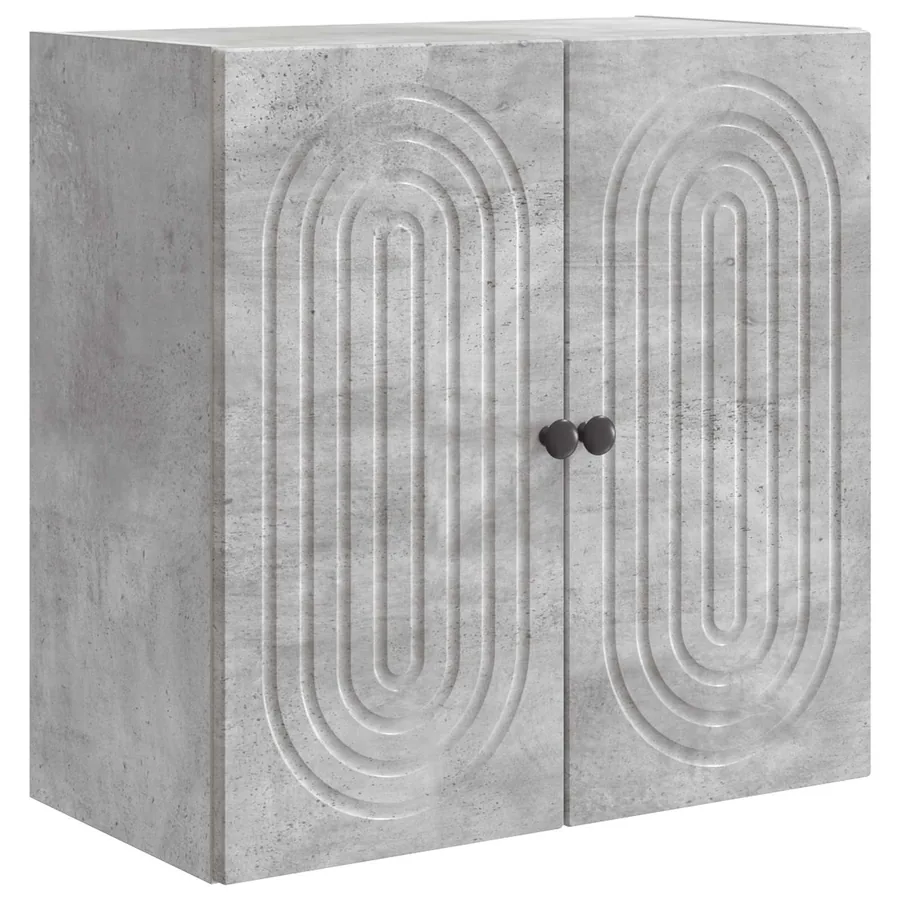 Armoire Murale Gris béton 59 x 31 x 60 cm Bois d'ingénierie - 2