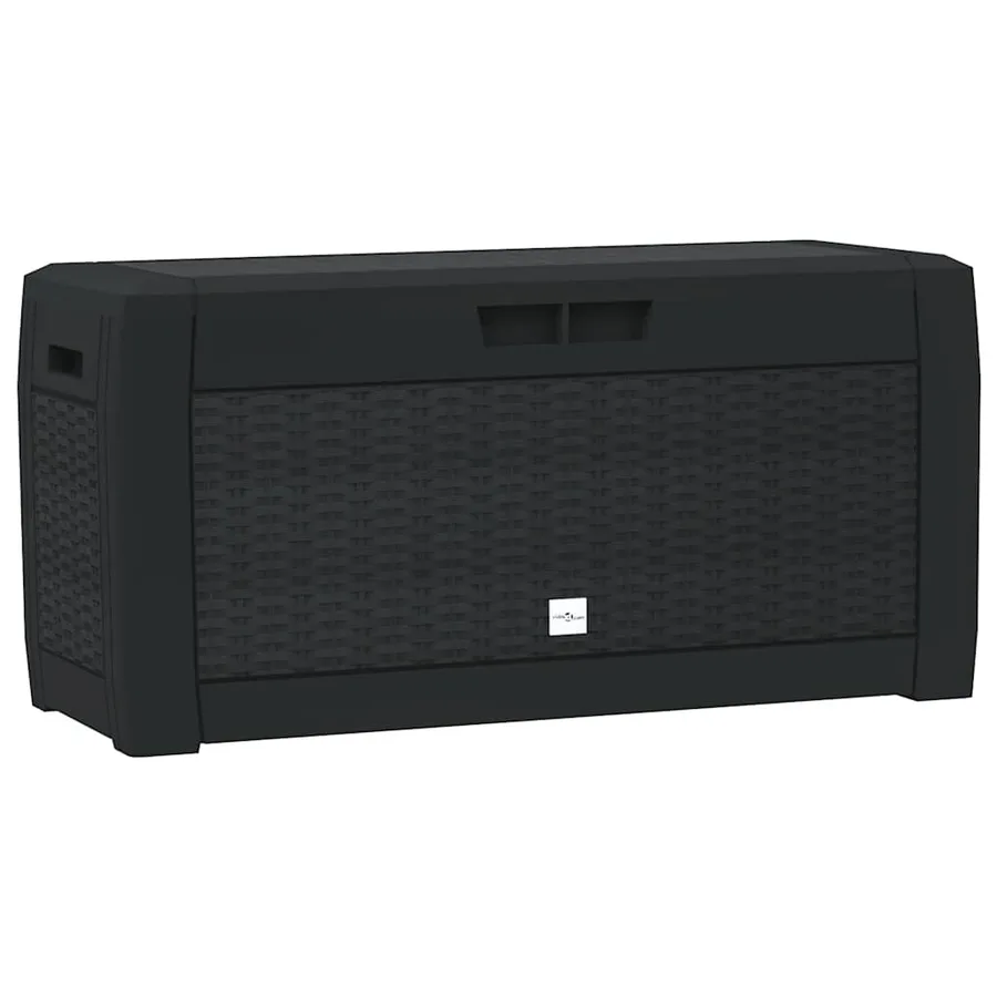 Boîte de stockage jardin Anthracite 119x48x60 cm Polypropylène - 2
