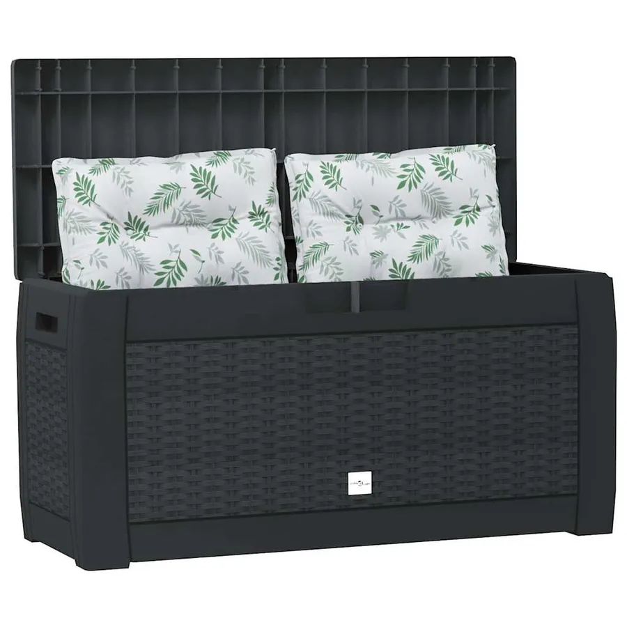 Boîte de stockage jardin Anthracite 119x48x60 cm Polypropylène - 3