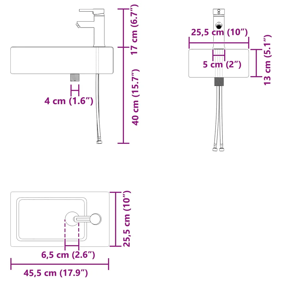 Meuble de salle de bain avec robinet Chêne artisanal - 12