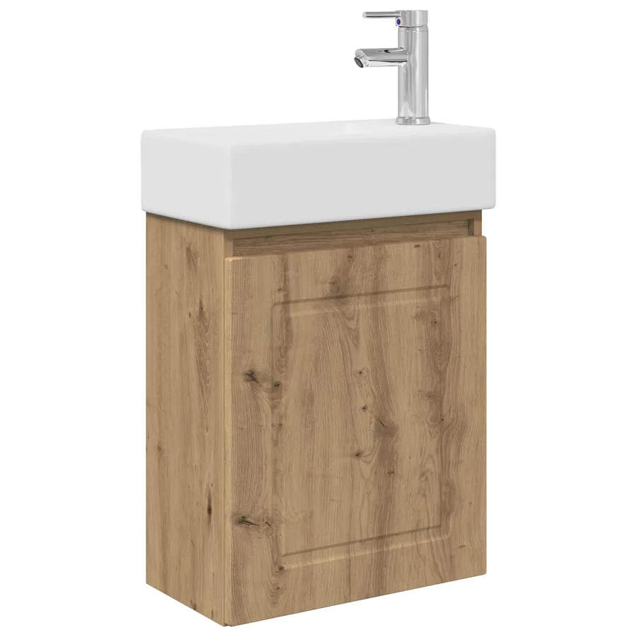 Meuble de salle de bain avec robinet Chêne artisanal - 2