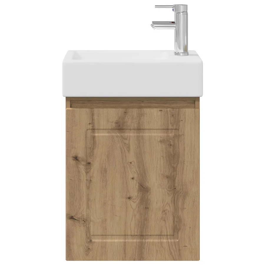 Meuble de salle de bain avec robinet Chêne artisanal - 5