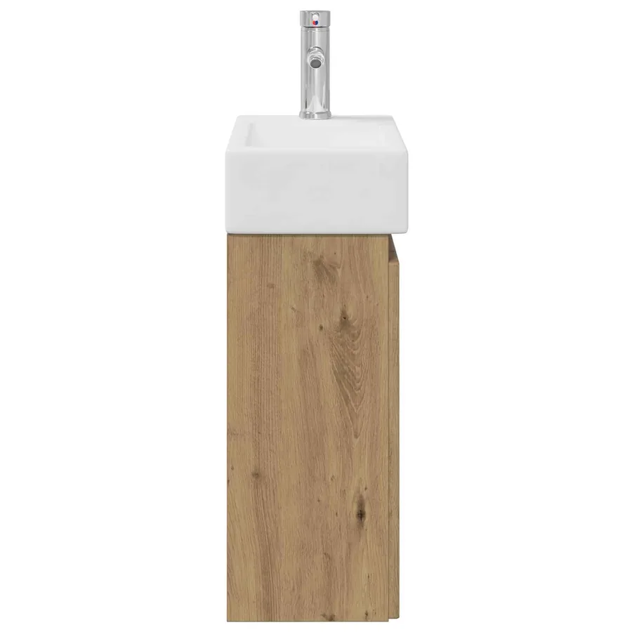 Meuble de salle de bain avec robinet Chêne artisanal - 6