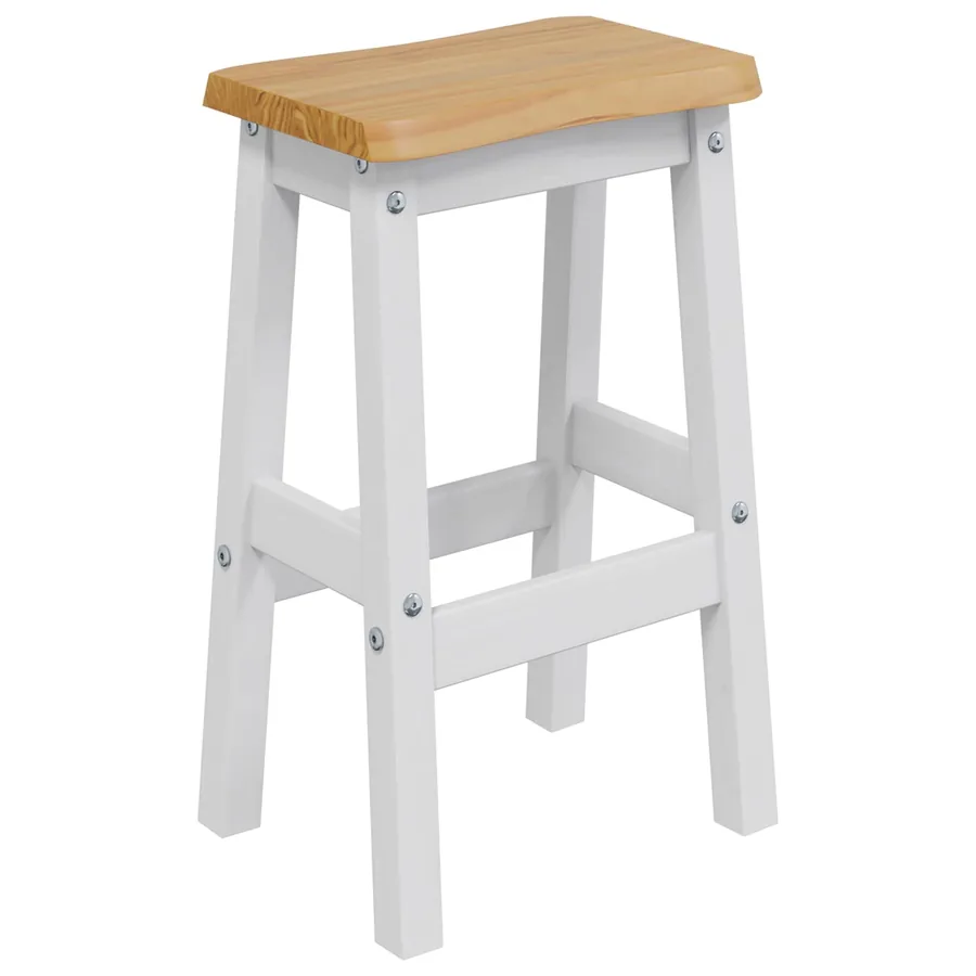 Tabouret de bar haut EKAI 2 pcs Blanc 40 x 29 x 63 cm - 3