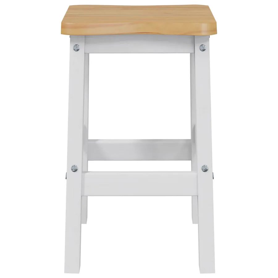 Tabouret de bar haut EKAI 2 pcs Blanc 40 x 29 x 63 cm - 4