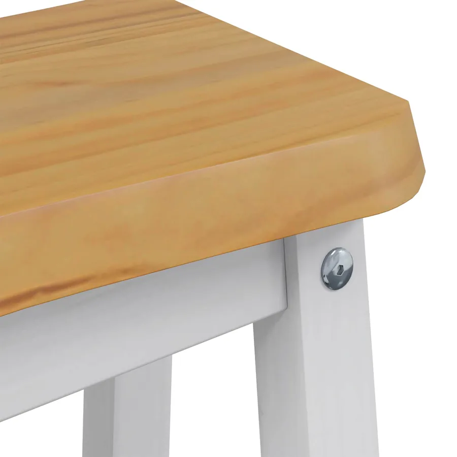 Tabouret de bar haut EKAI 2 pcs Blanc 40 x 29 x 63 cm - 7