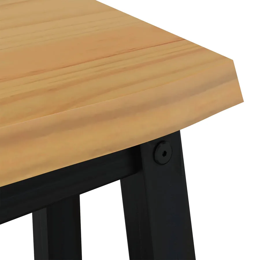 Banc de salle à manger EKAI Noir 91,5 x 29 x 45,5 cm - 6