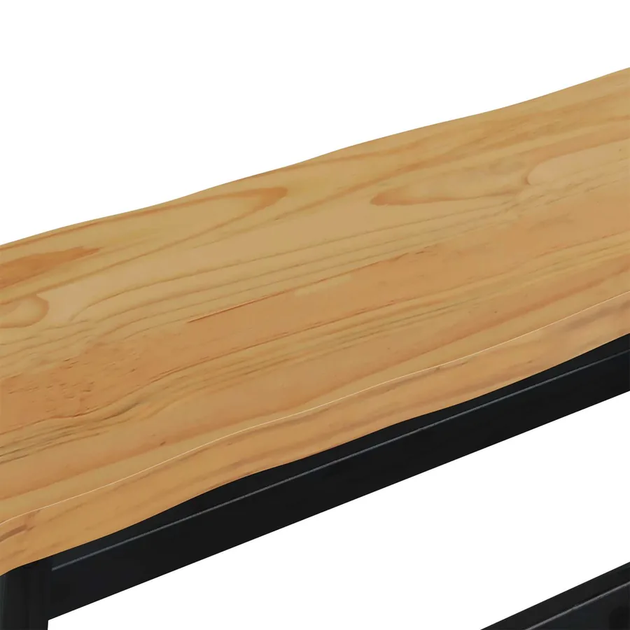 Banc de salle à manger EKAI Noir 91,5 x 29 x 45,5 cm - 7