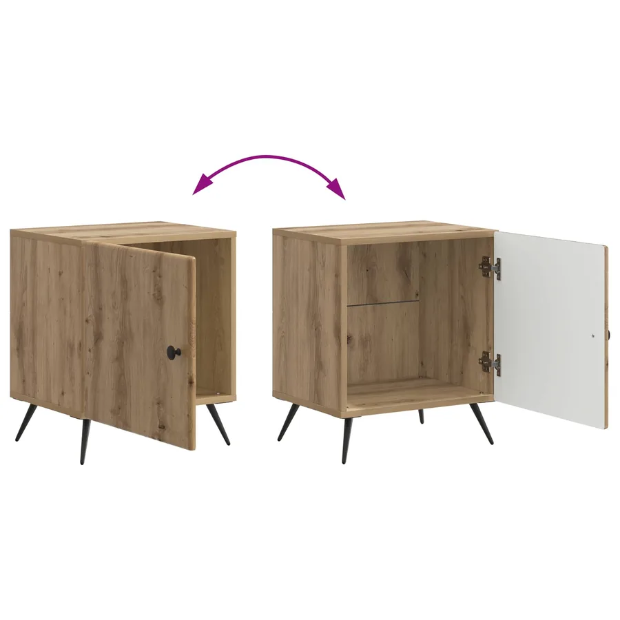 Cabinet de chevet Chêne artisanal 43 x 34,5 x 50 cm - 10