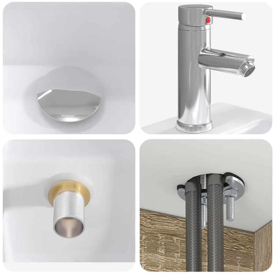 Ensemble de mobilier de salle de bain 4 pcs Chêne Sonoma - 7