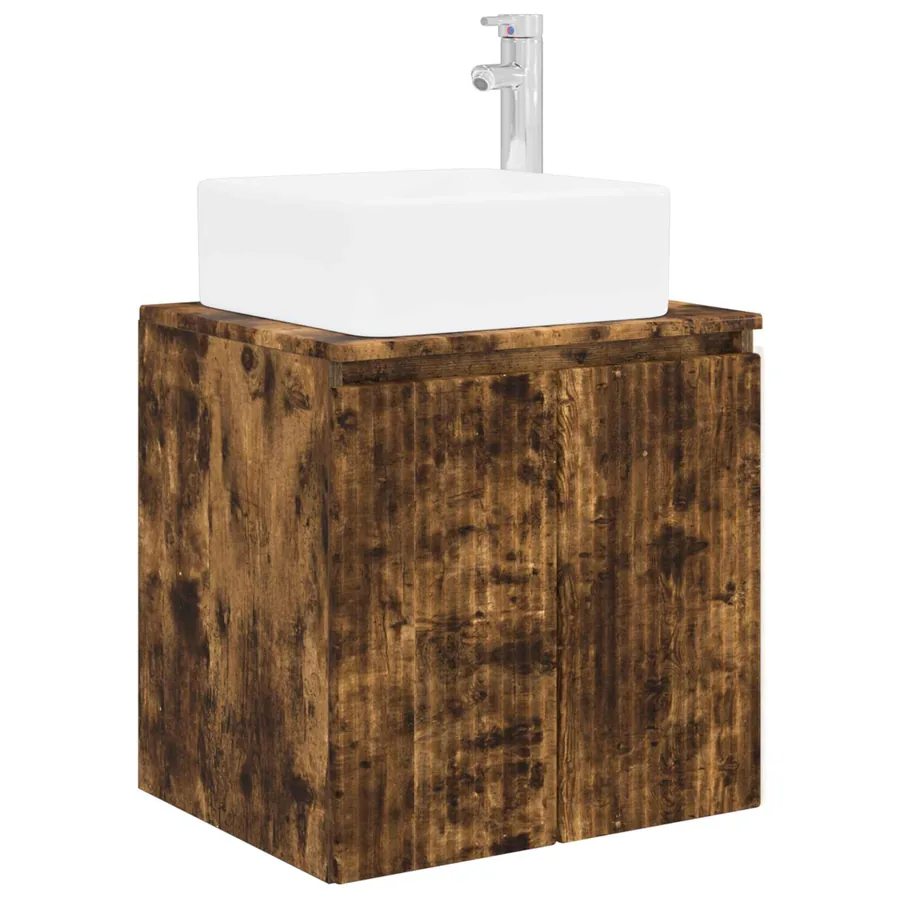 Ensemble de mobilier de salle de bain 6 pcs Chêne fumé - 5