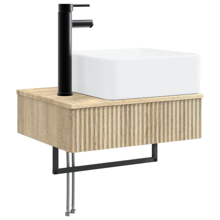 Basin de lavage mural Chêne Sonoma 53 x 35 x 39 cm - 2