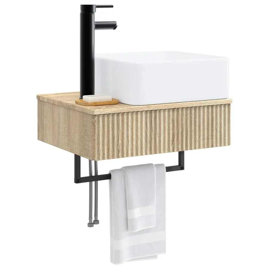 Basin de lavage mural Chêne Sonoma 53 x 35 x 39 cm - 3
