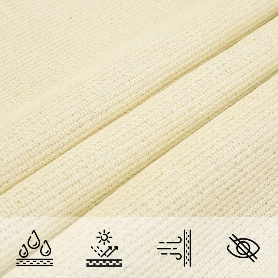 Voile d'ombrage 160 g/m² Crème 2x3 m PEHD - 7