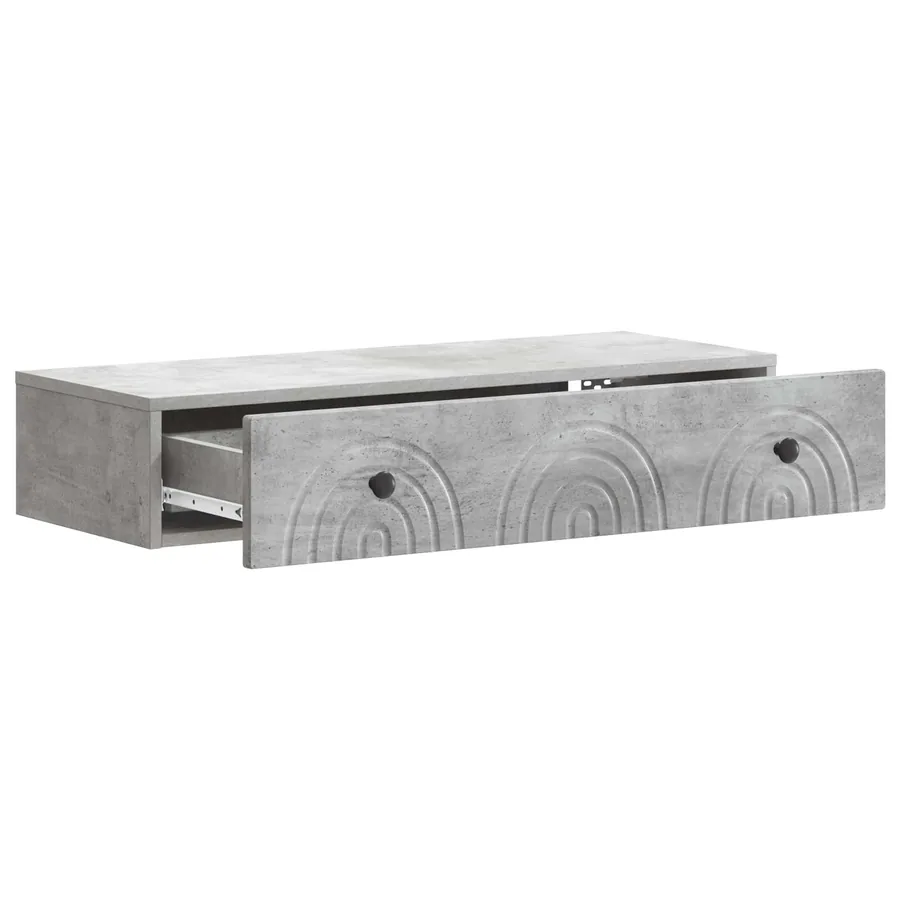 Table d'appoint murale Gris béton 87,5 x 34,5 x 17 cm - 4